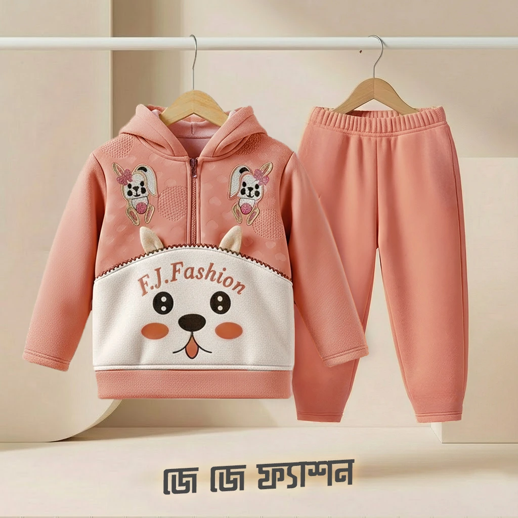 Pink hoodie featuring cute dog illustration and trendy apparel design